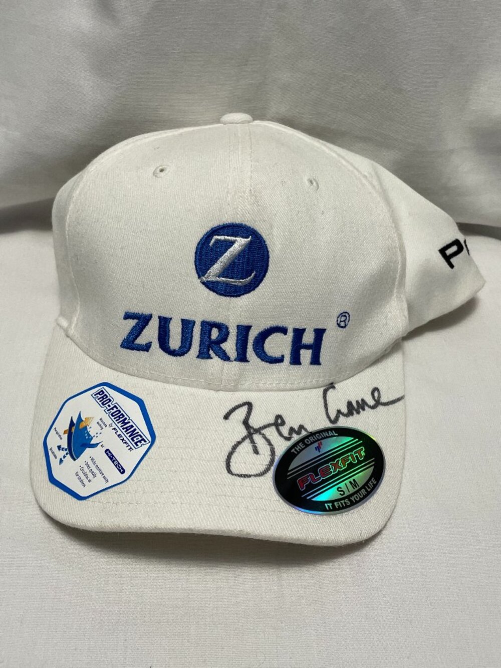 Ben Crane Signed Golf Hat Zurich Pro Performance Mens S/M White